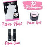 FIBER NAIL ™ Extensions d'Ongles en Fibre de Verre Kit Premium [-21%] - Fiber Nail + Gel + Coat - Shebuel