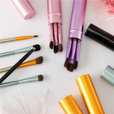 PortaBrush - Set Portable Professionnel de Brosses de Maquillage Set Portable Professionnel de Brosses de Maquillage Vert - Shebuel